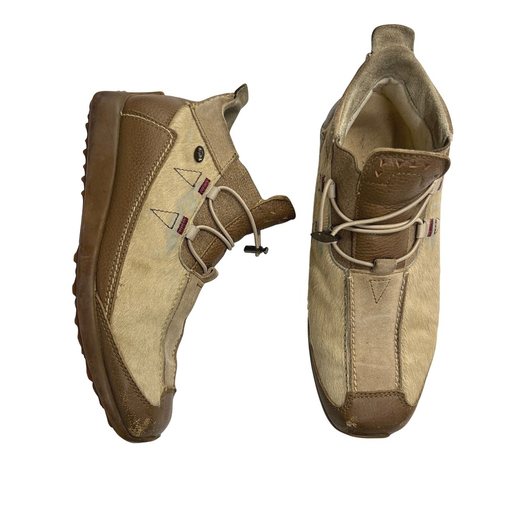 Tecnica Pony Hair Leather Hiking Boots 39 8.5 Brown Gorpcore Après Ski Mountain